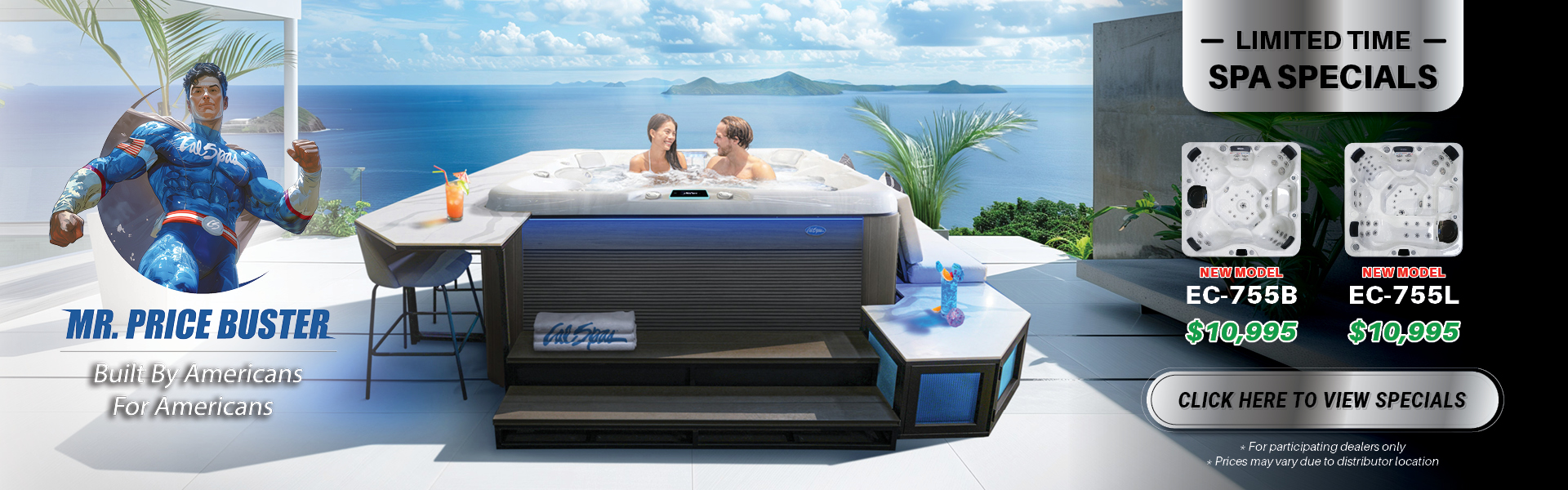 Calspas hot tub being used in a family setting - Elgin
