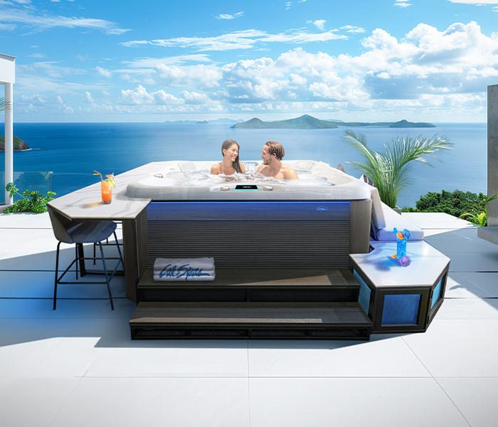 Calspas hot tub being used in a family setting - Elgin